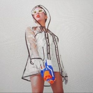 Clear rain coat
